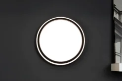 LED Wandlampe Aluminium Schwarz RGB Bluetooth Ø35 cm