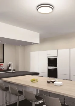 LED Wandlampe Aluminium Schwarz RGB Bluetooth Ø35 cm