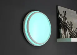 LED Wandlampe Aluminium Weiß RGB Bluetooth Ø35 cm