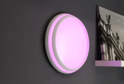 LED Wandlampe Aluminium Weiß RGB Bluetooth Ø35 cm