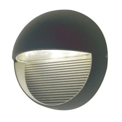 LED Wandlampe Anthrazit Aluminium rund IP65 robust