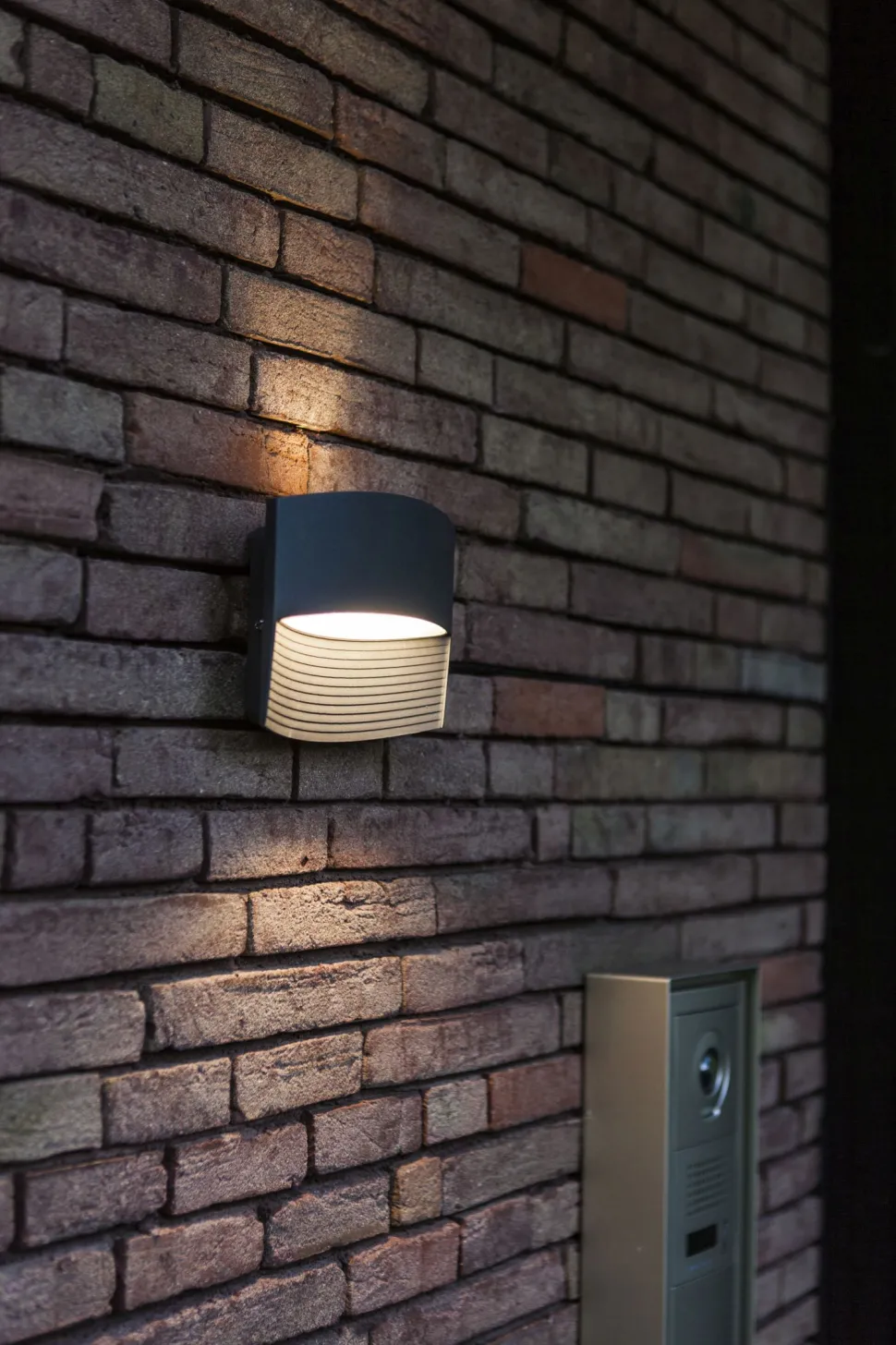 LED Wandlampe Anthrazit Aluminium B:18 cm IP54 3000 K