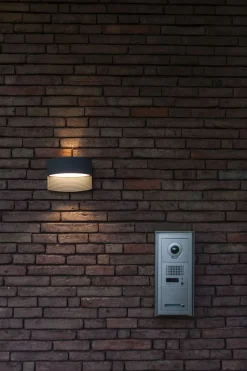 LED Wandlampe Anthrazit Aluminium B:18 cm IP54 3000 K