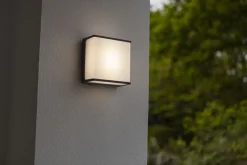 LED Wandlampe Anthrazit Aluminium IP54 4000 K B:15 cm