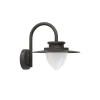 LED Wandlampe Außen Aluminium IP54 Grau Weiß H:25 cm
