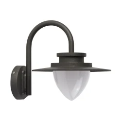 LED Wandlampe Außen Aluminium IP54 Grau Weiß H:25 cm