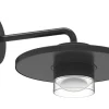 LED Wandlampe außen Aluminium B:24 cm 7 W IP54 Schwarz