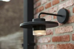 LED Wandlampe außen Aluminium B:24 cm 7 W IP54 Schwarz