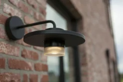 LED Wandlampe außen Aluminium B:24 cm 7 W IP54 Schwarz