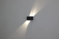 LED Wandlampe außen Aluminium Up Down IP54 B:17,3 cm