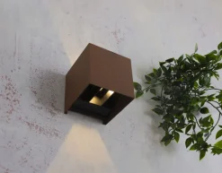LED Wandlampe Außen Rostbraun Up Down IP54 3000 K 6 W