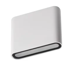 LED Wandlampe außen Weiß IP54 flach Up Down Aluminium