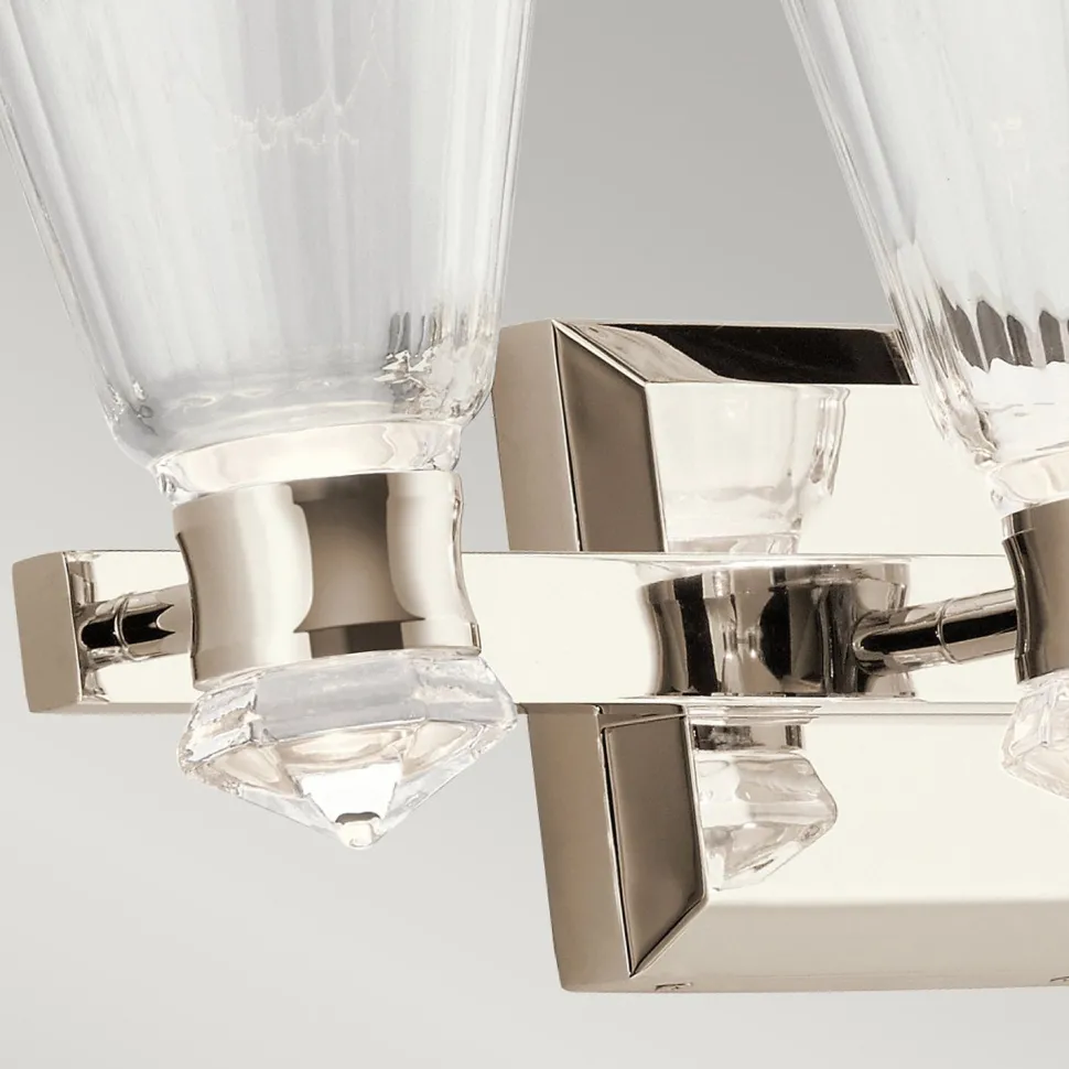 LED Wandlampe Bad IP44 60,8 cm lang Metall Glas 3000 K