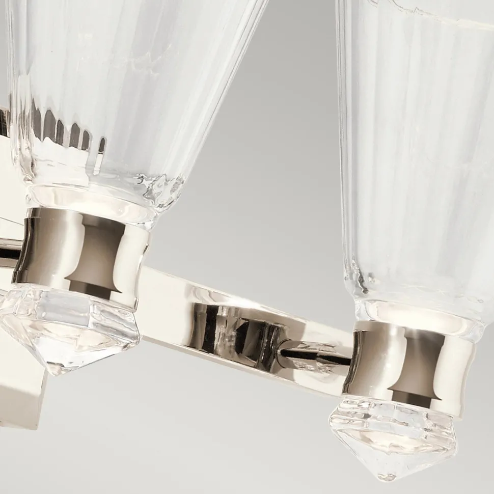 LED Wandlampe Bad IP44 60,8 cm lang Metall Glas 3000 K