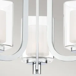 LED Wandlampe Badezimmer Metall Glas B: 53,3 cm IP44 3000 K