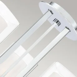 LED Wandlampe Badezimmer Metall Glas B: 53,3 cm IP44 3000 K