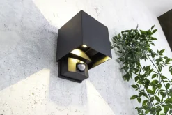 LED Wandlampe Bewegungssensor Anthrazit Up Down IP54