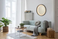 LED Wandlampe dimmbar Glas Metall Touch IP44 Ø80 cm