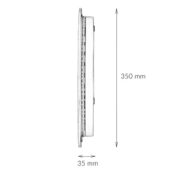 LED Wandlampe flach Ø 35 cm in Gold 3000 K 160 lm Holz