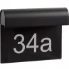LED Wandlampe Hausnummer Aluminium Schwarz IP54 3000 K
