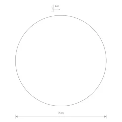 LED Wandlampe indirekt warmweiß 3000 K Ø 35 cm Braun rund