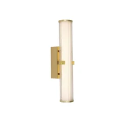 LED Wandlampe IP44 Glas Metall in Gold 43 cm Bad Spiegel