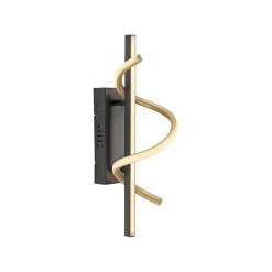 LED Wandlampe Metall dimmbar 3000 K Schwarz Messing