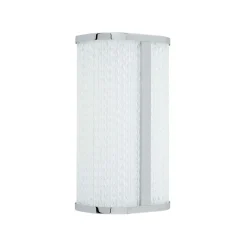 LED Wandlampe Metall Glas in Chrom IP44 H:30 cm 4000 K