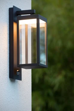 LED Wandlampe mit Bewegungsmelder Aluminium Glas 3000 K