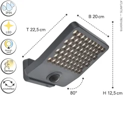 LED Wandlampe mit Bewegungsmelder 4000 K IP54 beweglich