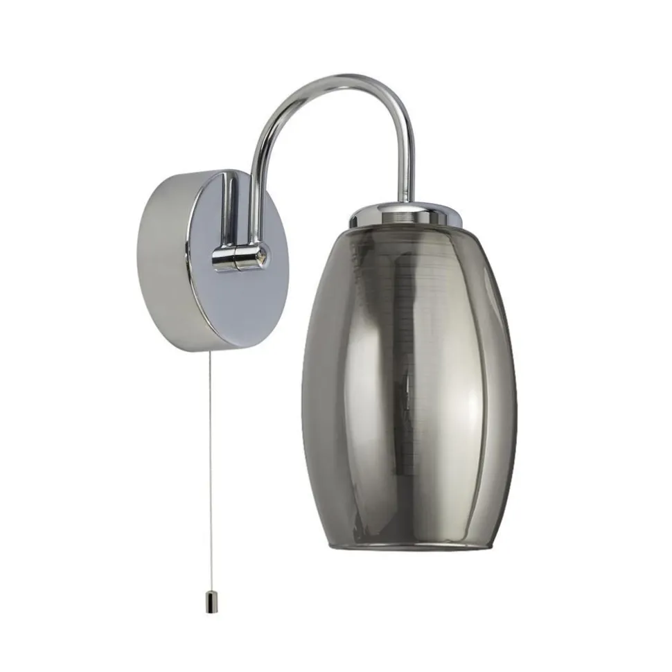 LED Wandlampe mit Schalter Rauchglas 3000 K 202 lm