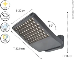 LED Wandlampe Outdoor Aluminium 4000 K IP54 beweglich