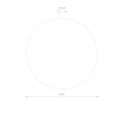 LED Wandlampe rund Ø 25 cm in Gold 3000 K 130 lm Holz