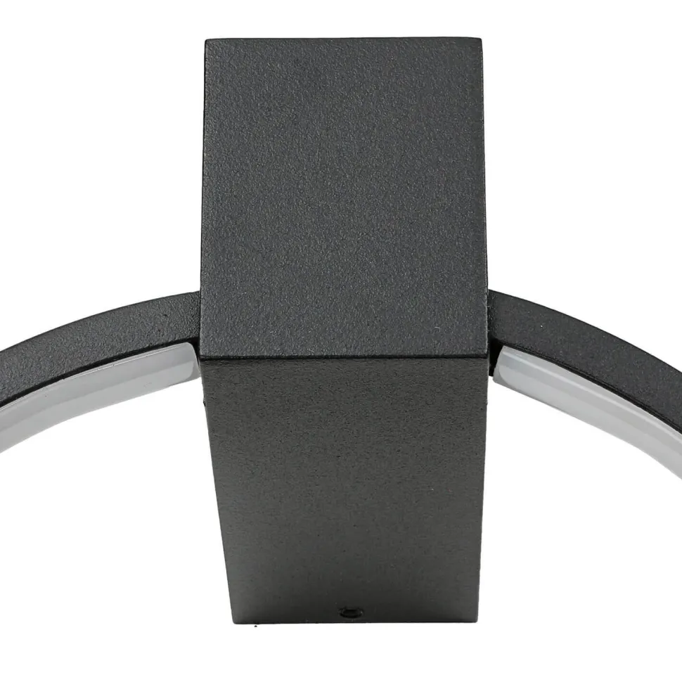 LED Wandlampe Schwarz 4000 K Ring Ø 18 cm dekorativ