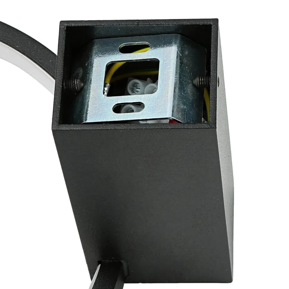 LED Wandlampe Schwarz 4000 K Ring Ø 18 cm dekorativ