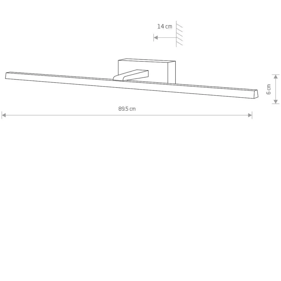 LED Wandlampe Schwarz Aluminium 3000 K Spiegel Bilder