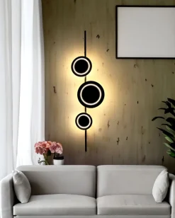 LED Wandlampe Schwarz H:120 cm 1008 lm 3000 K dimmbar