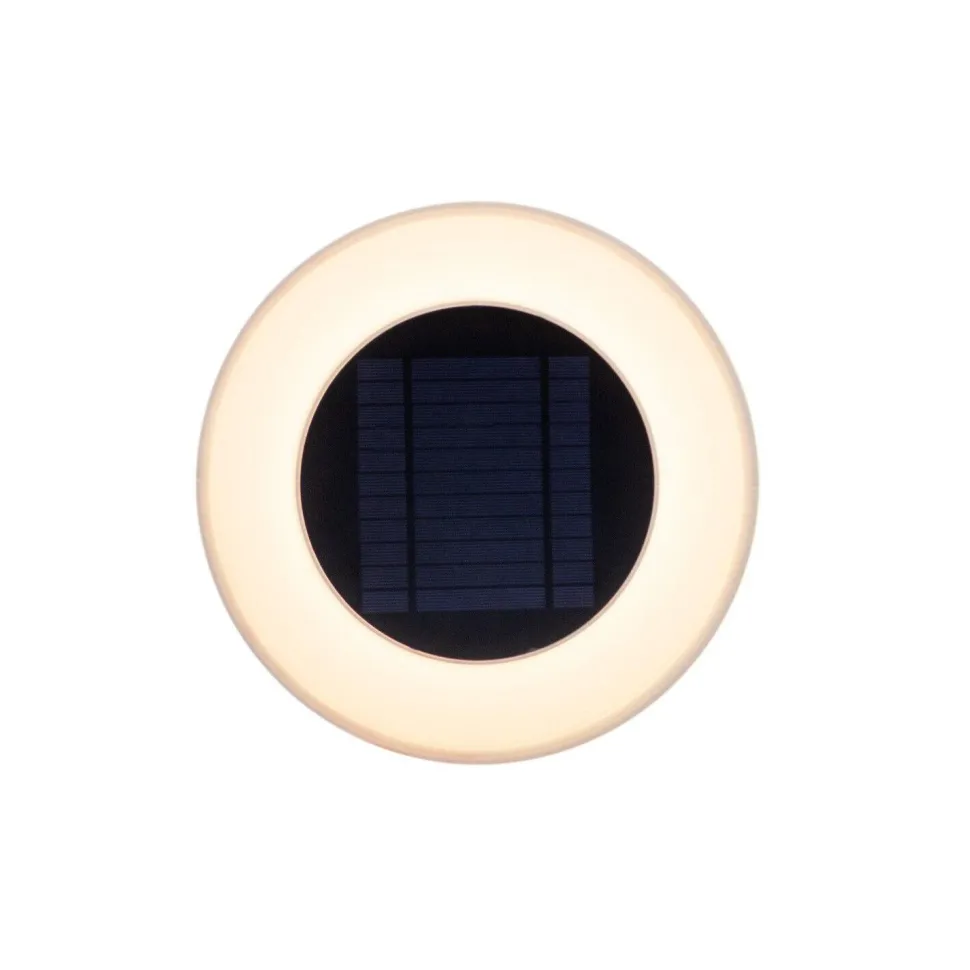 LED Wandlampe Solar Ø 39 cm rund IP65 3500 K Fernbedienung