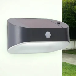 LED Wandlampe Solar Bewegungssensor Metall IP44 Outdoor