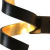 LED Wandlampe Spirale Schwarz Gold H:17 cm 3000 K 6 W