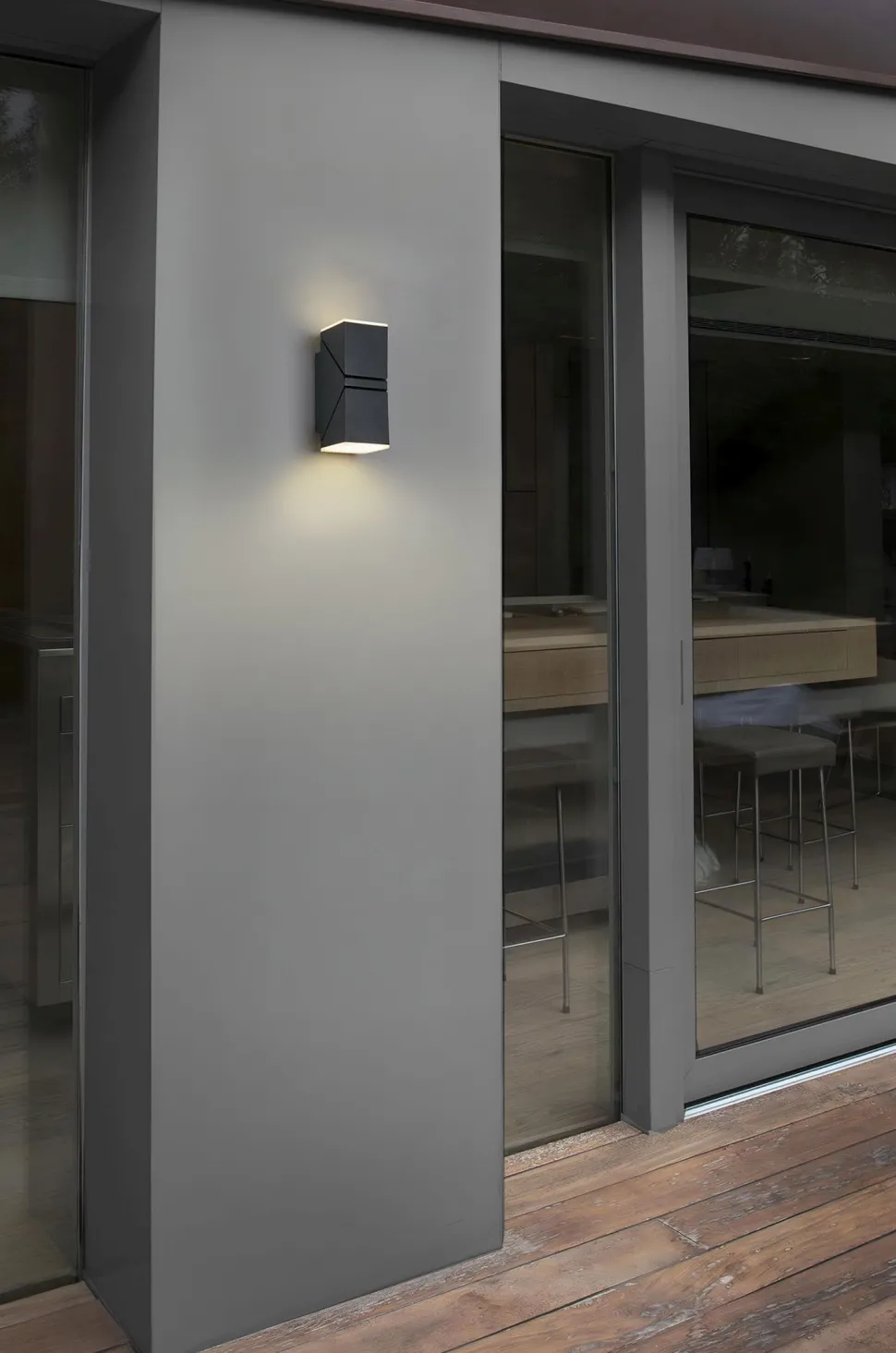 LED Wandlampe Up and Down Outdoor H:15 cm IP65 flexibel