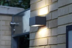 LED Wandlampe Up Down Aluminium Anthrazit 3000 K IP54