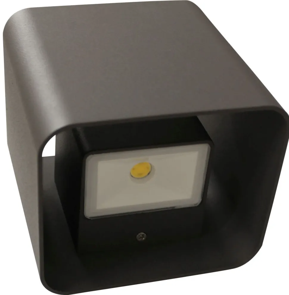 LED Wandlampe Up Down Aluminium IP44 3000 K Anthrazit