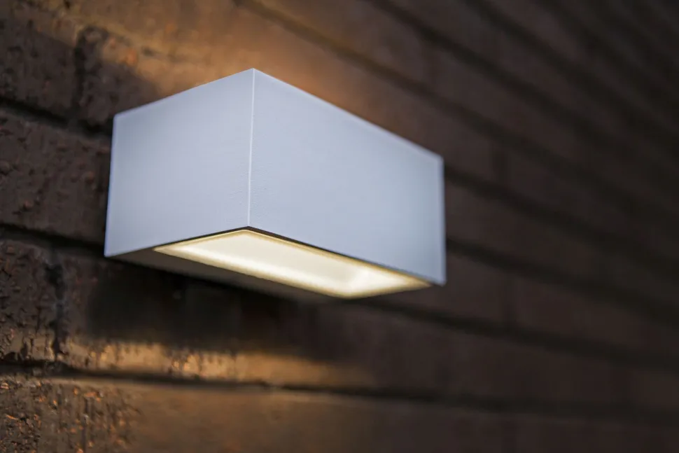 LED Wandlampe Up Down Weiß B:14 cm IP54 4000 K 10 W