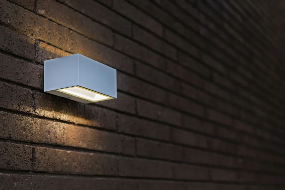 LED Wandlampe Up Down Weiß B:14 cm IP54 4000 K 10 W