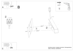 LED Wandlampe Weiß 67 cm länglich blendarm 3000 K