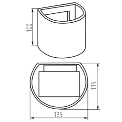 LED Wandlampen Up Down Weiß außen IP54 SALA