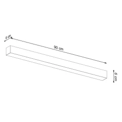 LED Wandleuchte 90 cm lang 3000 K 3120 lm blendarm