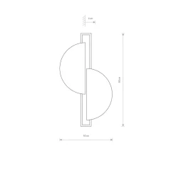 LED Wandleuchte 3000 K 340 lm Schwarz Holz indirekt dekorativ