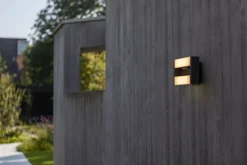 LED Wandleuchte Aluminium Anthrazit B:22,5 cm IP44 18 W